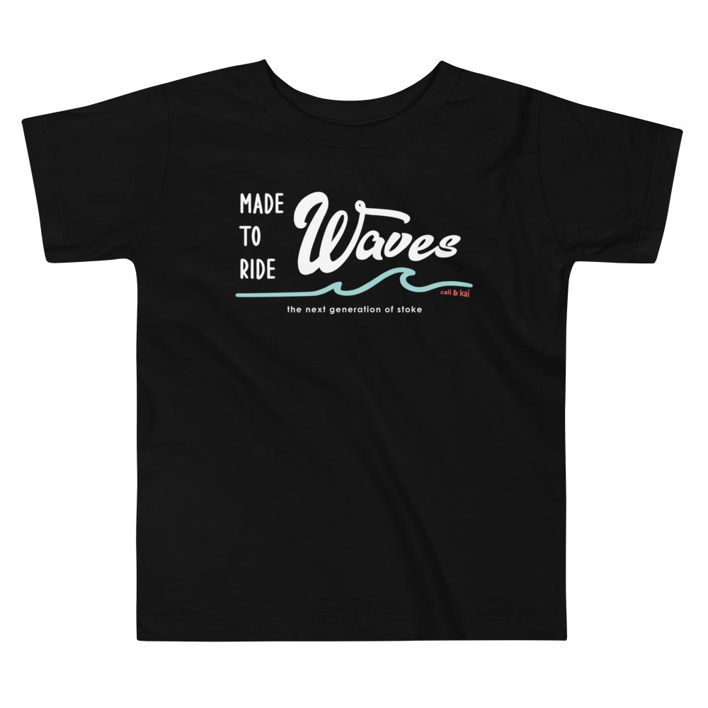 Made To Ride Waves Toddler Tee - White image 0
