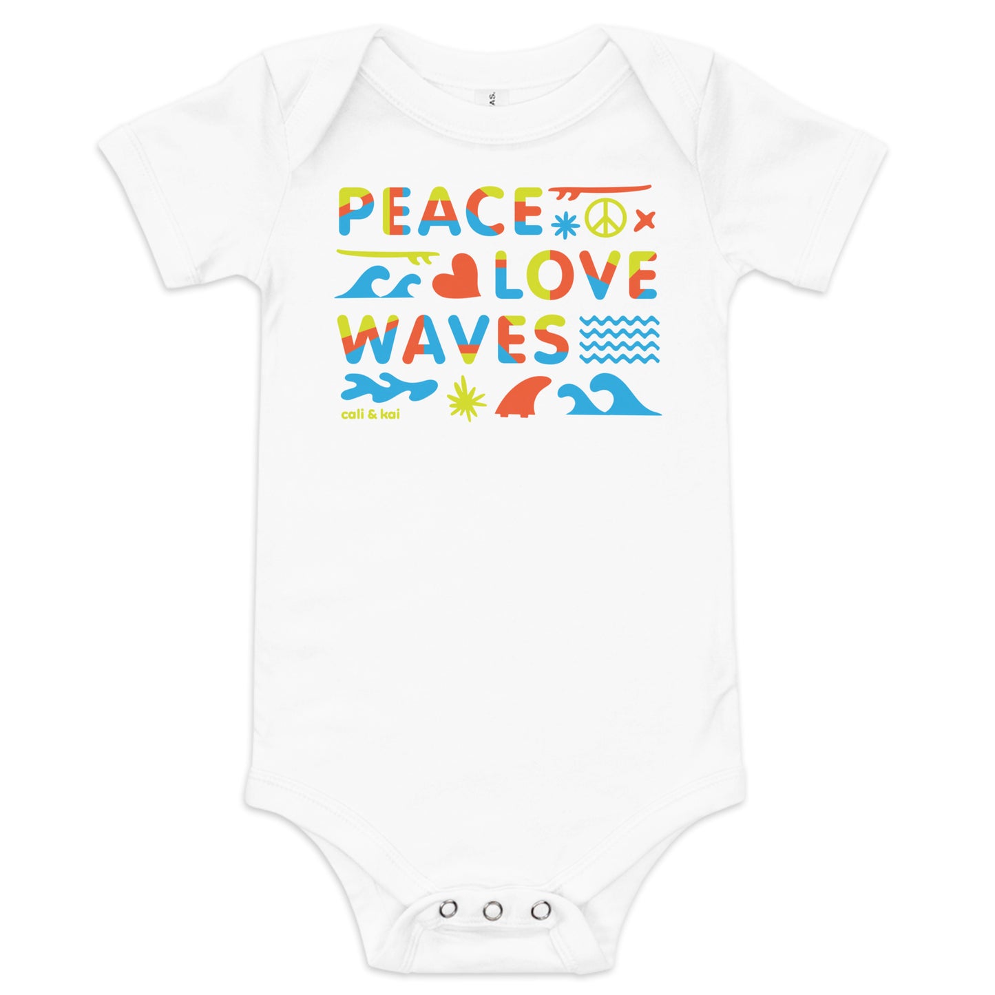 Peace Love Waves Baby Bodysuit