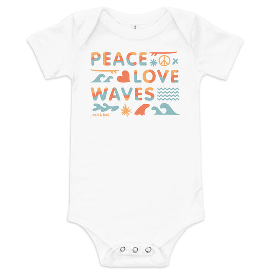 Peace Love Waves Baby Bodysuit