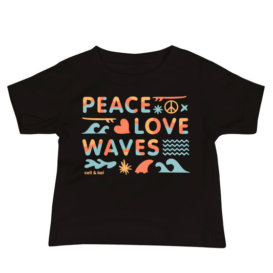 Peace Love Waves Baby Tee