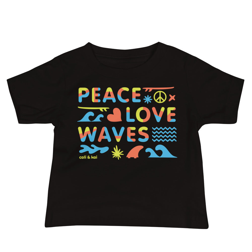 Peace Love Waves Baby Tee