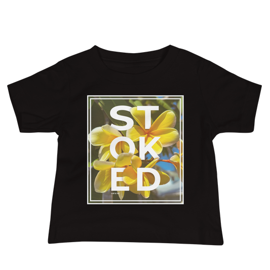 Stoked Yellow Plumeria Baby Tee