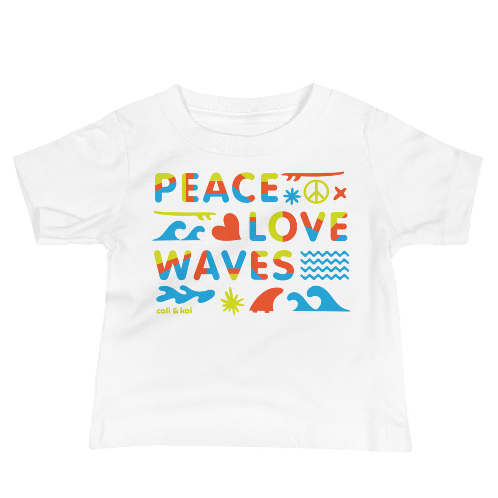 Peace Love Waves Baby Tee