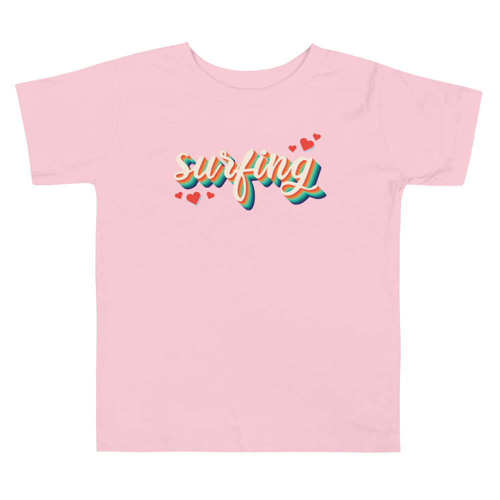 Surfing Love Retro Toddler Tee image 0
