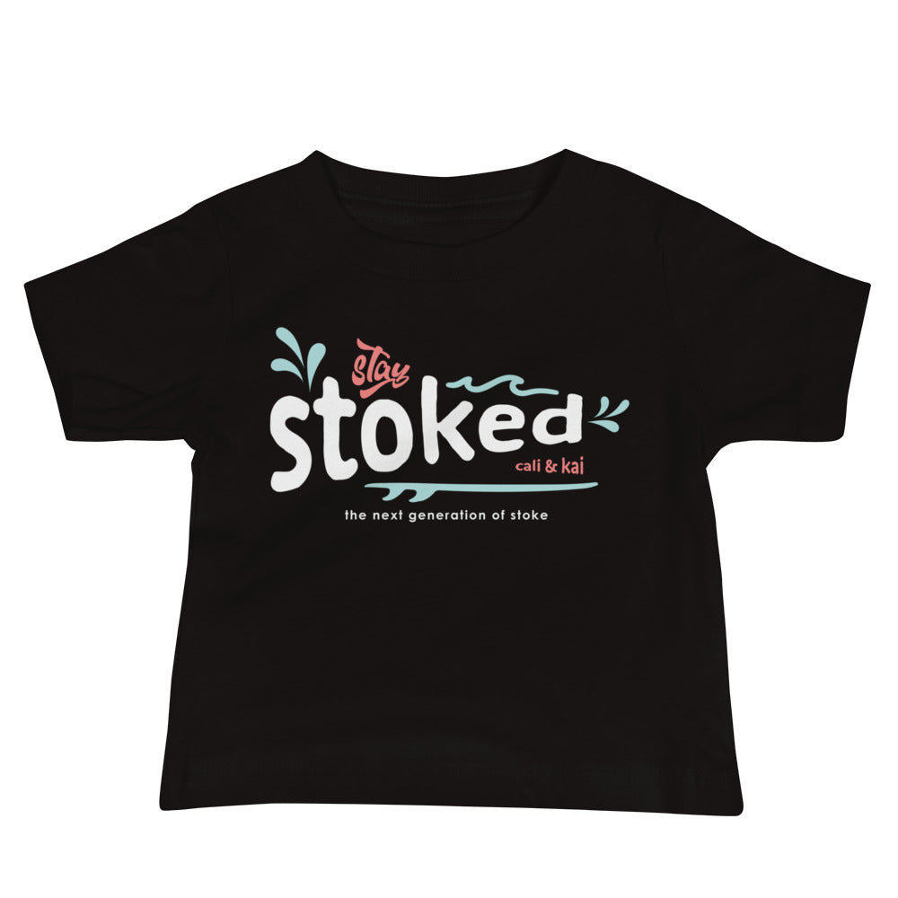 Stay Stoked Baby Tee - White image 0