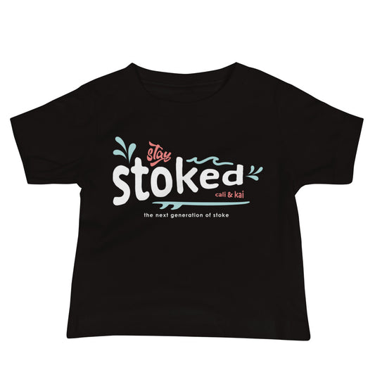 Stay Stoked Baby Tee - White image 0