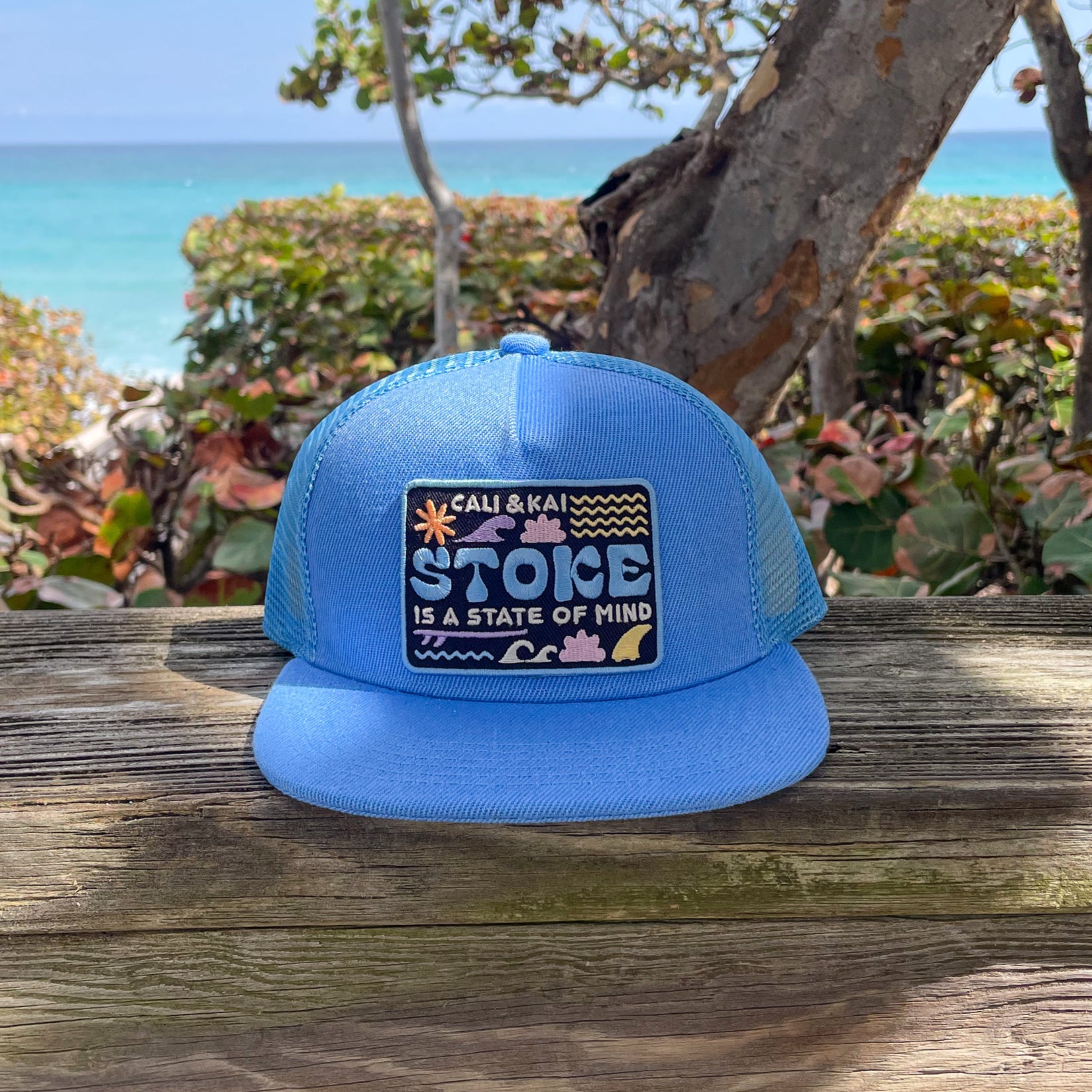 Stoked State Of Mind Trucker - Sky Blue image 0