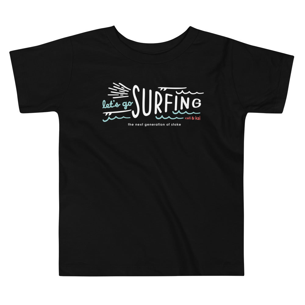 Let's Go Surfing Toddler Tee - White image 0