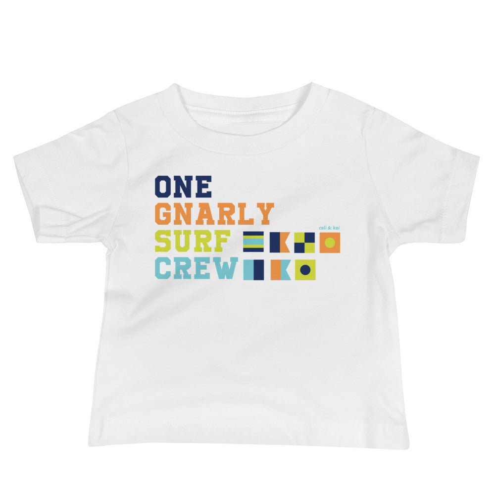 One Gnarly Surf Crew - Baby Tee image 1