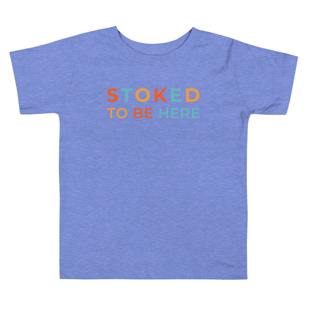 Stoked To Be Here Bright Toddler Tee image 2
