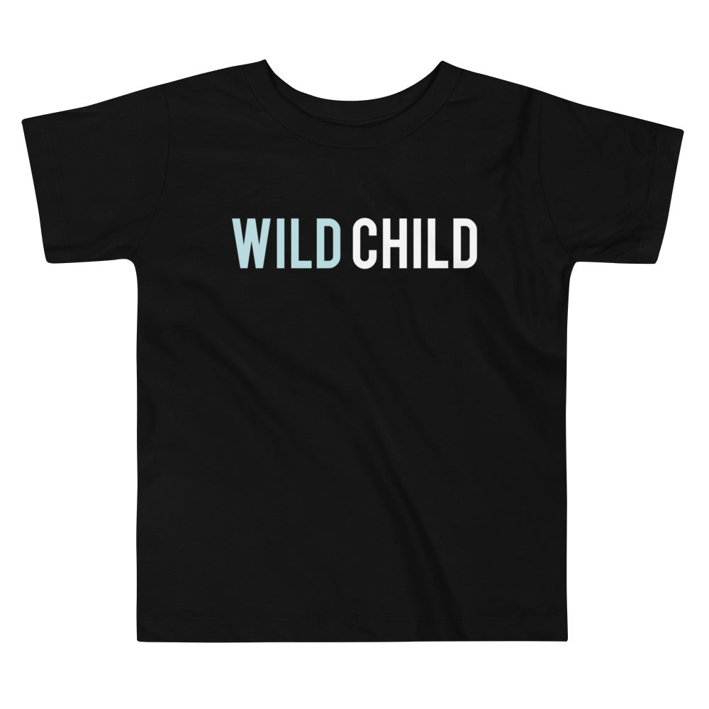 Wild Child Blue Text Toddler Tee image 0