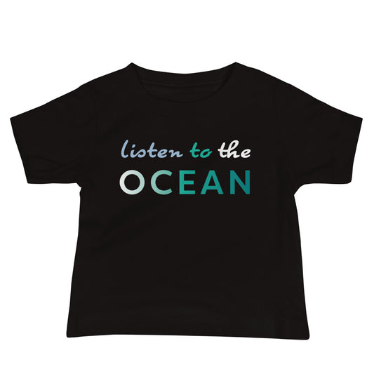 Listen To The Ocean Baby Tee image 1