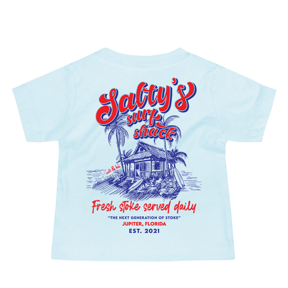 Salty's Surf Shack - Baby Tee image 0