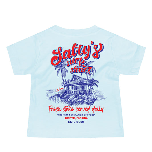 Salty's Surf Shack - Baby Tee image 0