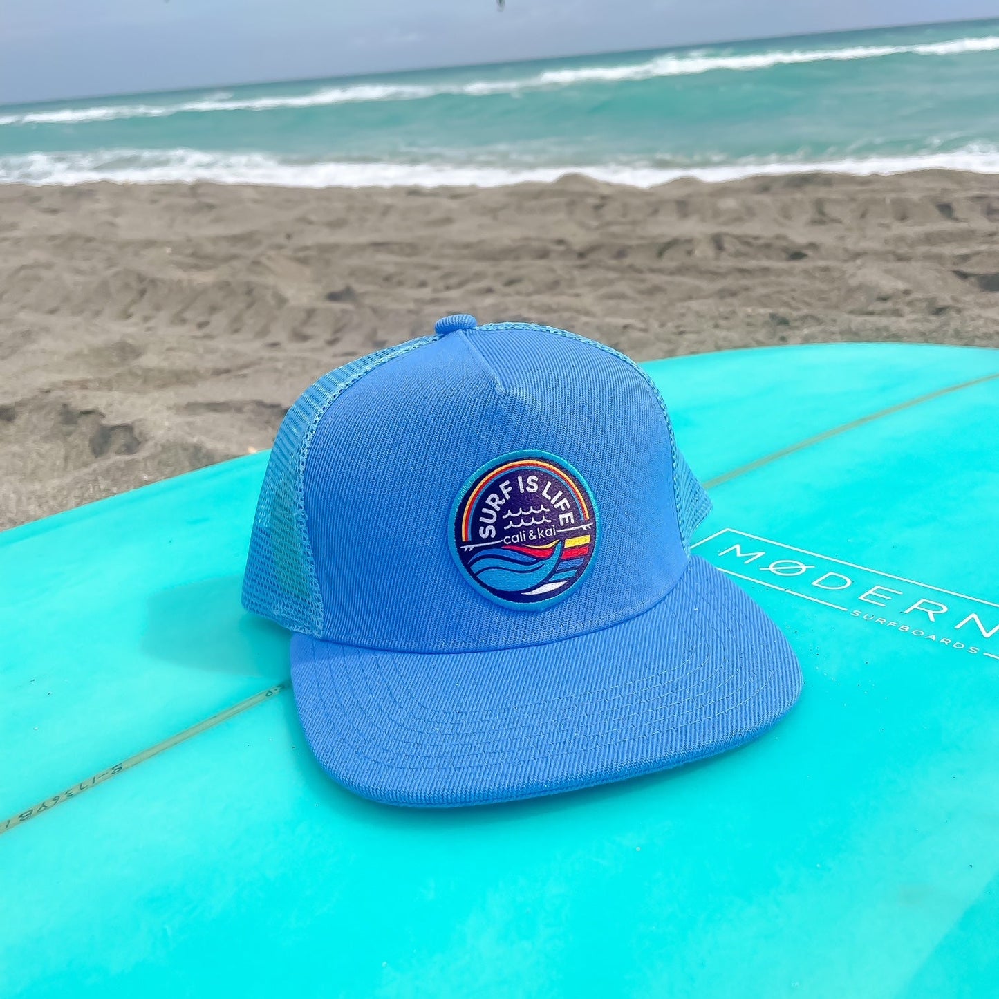 Surf Is Life Trucker Hat -Blue Sky image 0
