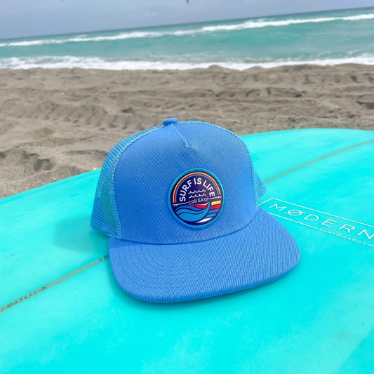 Surf Is Life Trucker Hat -Blue Sky image 0