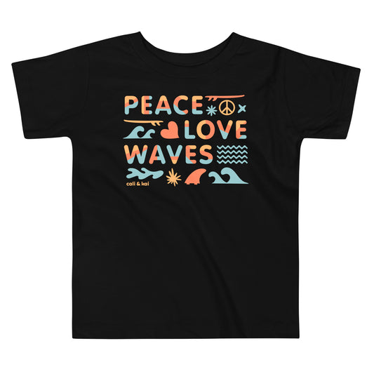 Peace Love Waves Toddler Tee
