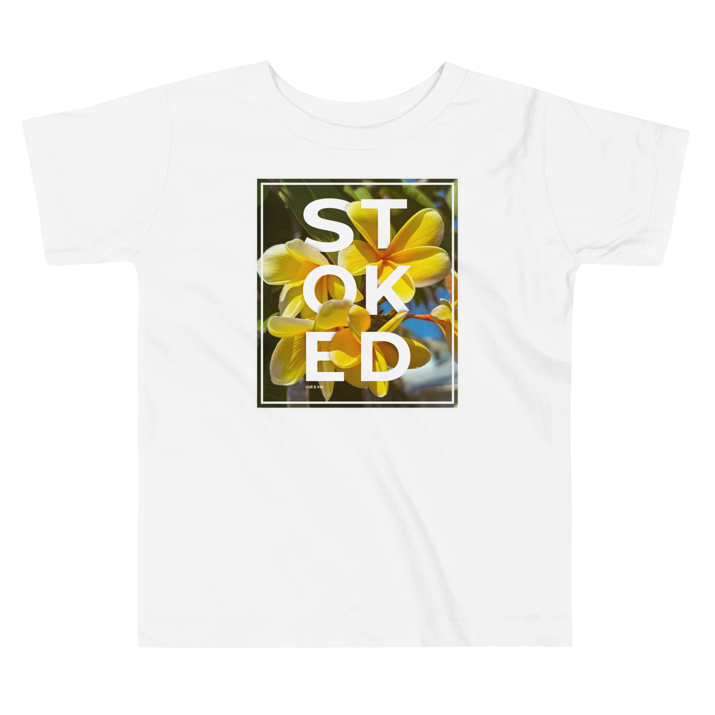 Stoked Yellow Plumeria Toddler Tee