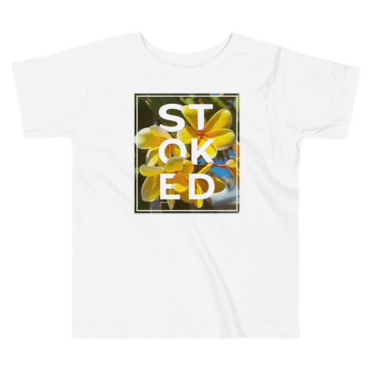 Stoked Yellow Plumeria Toddler Tee